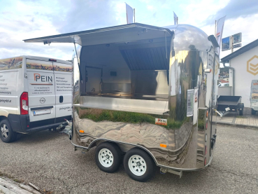Retro Stainless Steel Food Trailer PSS3021 im US-Retro-Design mit Edelstahl